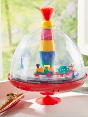 Schylling Toy Train By SIMM, With Panorama Spinning Top Railroad Train w/ Sound